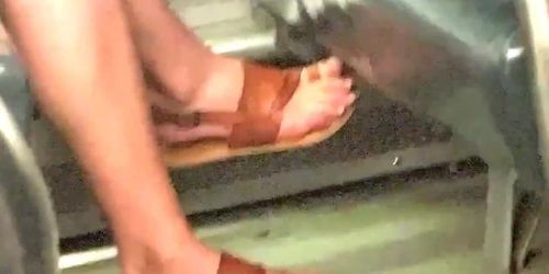 Candid Blonde Feet And Legs On Train Tnaflix