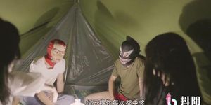 Model - Hot Outdoor Camping Foursome with Two Beautiful Asian Hotties!