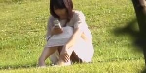 Butt stretching video of attractive Japanese bimbo getting pulled in sharking action