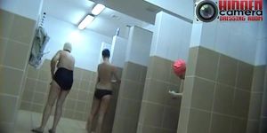 Hidden voyeur cam xxx video from a busy showers room