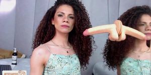 Slim shemale toy with herself apart 2