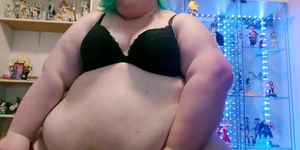 Goth Girlfriend Bbw Shows Off Her Big Perfect Belly