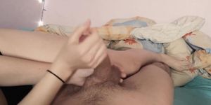 Sensual Massage Handjob with Lots of Cum