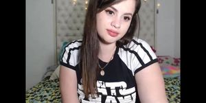 Curvy huge boobs petite teen girl webcam stripping