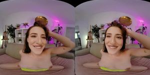 Sexy chick you met at the club teases you in VR