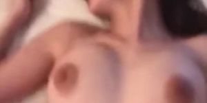 Amateur - Super Hot Asian Slut With Amazing Boobs Fucks And Moans In Bed