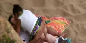 Bouncy ass looks hypnotizing on a beach (Sandy Beach)