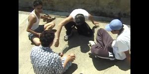 Latin Twinks Outdoor Sex Orgy Part 1 (Daisy Chain, Couples Fuck)