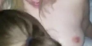 Two curvy MILFs are kissing and licking in lesbian sex scene