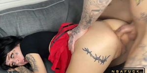 Tattooed Beauty Gets her Ass Destroyed for the first Time (tattooed goddess)