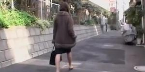 Confused Japanese lady was skirt sharked and ass grabbed