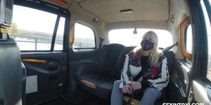Sexy blonde widow got it rough in the taxi
