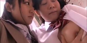 Japanese lesbians squirt in  public