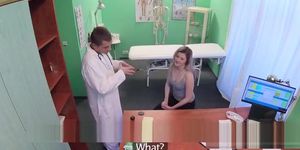 Doctor shoots blonde suck and screw (Lady Dee)