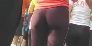 Women in tight sport shorts with great asses
