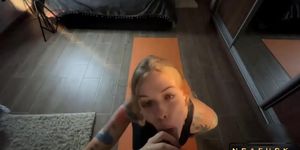 Gave Dick in her Mouth during Yoga (Zlata Shine)