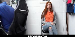 SexyPerp - Hot Teen Shoplifter Scarlett Mae Fucked By Pervy Loss Prevention Officer After Stealing TV
