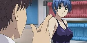 Pent-up stud seduces hot schoolgirl for a public pool blowjob | Hentai Uncensored (Wet dreams)