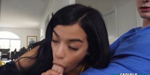 Cute latina babe sucking dick (Savannah Sixx, Alex Jett)