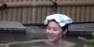 two ladies in the hot spring