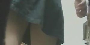 Tight asses filmed in public by a turned on upskirt voyeur.