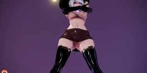 Haku Witch Costum MMD R18 - Happy Helloween