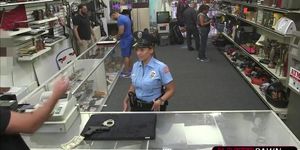 Sexy and big boobs police woman selling her firearm gets fucked (Sexy Big)