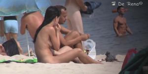 Every detail of beach nudist girl