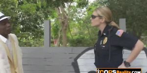 Hot HUNKY black PIMP fucking TWO white cops HARDCORE