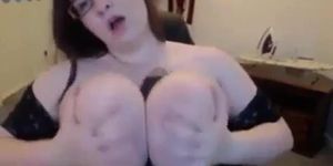 Girl With Huge Boobs Playing Herself