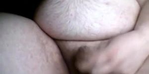 Chubby Guy Tugging On Dick