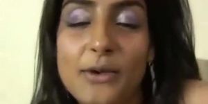 Busty Indian girl gives blowjob