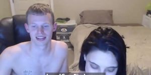 Brunette licks her bfs ass and he giggles (FUCK YEAH)