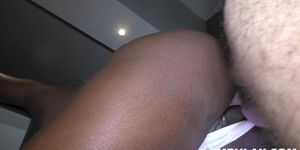 ebony butthole fucked and filled up with hot cream (amateur )