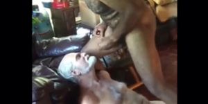 Silver daddy blowjob and eat cum (amateur )