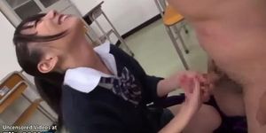Japanese old teacher dominated by sexy college girl