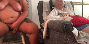 Flashing next to grandma