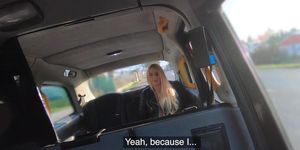 FAKEHUB - Taxi babe gets fucked in cab by taxi driver outdoor