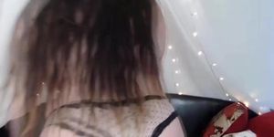 19 hot BBW slut Tori with natural big pierced boobs