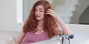 Sneaky Daughter Spreads Her Hairy Ginger Pussy For Stepdad (Abbey Rain)