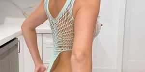 Vicky Stark Nude Mesh Outfits Try On Video Leaked