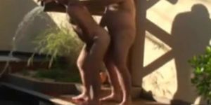 Daddy and Gay Fucking on the Pool