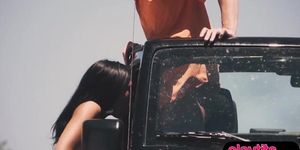 Outdoor Sex With My Girlfriend While In Rome At The Highway