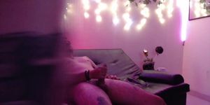 Webcam Show In Pink Lights