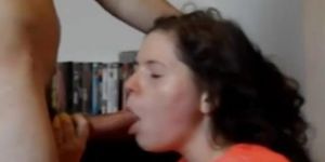 Polish girl blowing hard cock