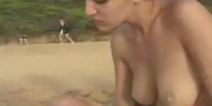 Andie Valentino naked on the beach