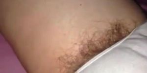 Her bulging hairy pussy and soft boob