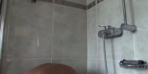 Momswithboys Blonde Cougar Shaving In The Shower Blows Dick (Sara Jay)