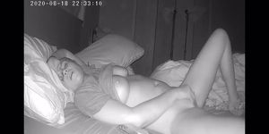 Busty Teen Daughter Struggles to Cum Before Bed HIDDEN CAM