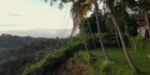 Clover Swinging In Bali